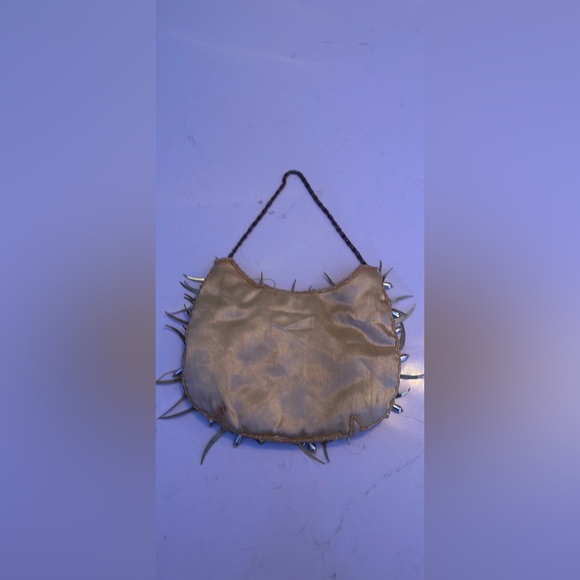 Beaded golden clutch bag - Picture 2 of 4